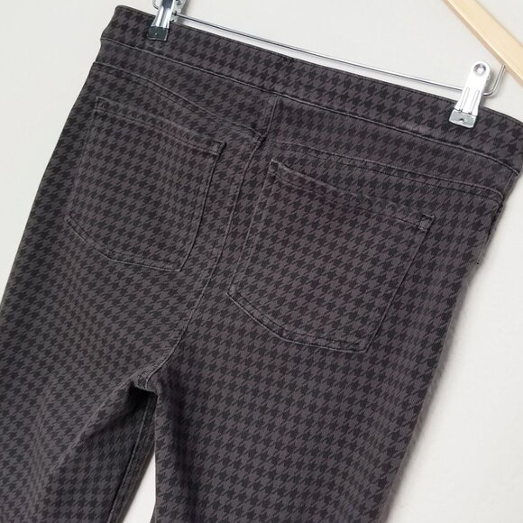 SPANX Jean-ish® Ankle Leggings Pull On Pants XL Houndstooth Black Gray Stretch - Picture 15 of 15